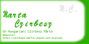 marta czirbesz business card